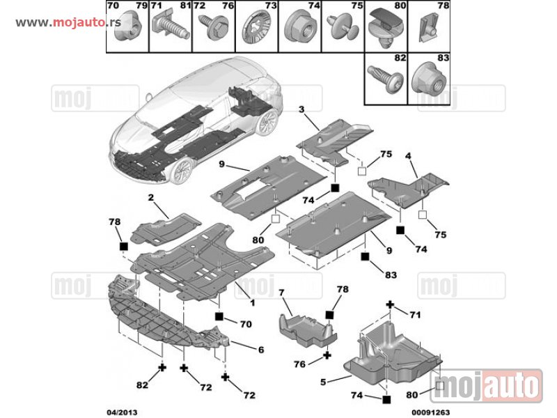 Glavna slika -  Citroen DS 5 Zastita Ispod Branika Sus Pleh 11-15, NOVO - MojAuto
