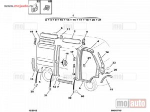 Glavna slika -  Citroen Jamper  Lajsna Zadnjeg Blatobrana Leva 02-06,NOVO - MojAuto