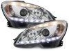 Slika 2 -  Devil Eye farovi MERCEDES C-class W204 Black,hrom 07-UP + MOTOR - MojAuto