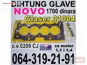 Glavna slika -  Dihtung GLAVE 1,1 i 1,4 NOVO 1700 din. Peugeot Pežo Citroen o.e.0209 CJ - MojAuto