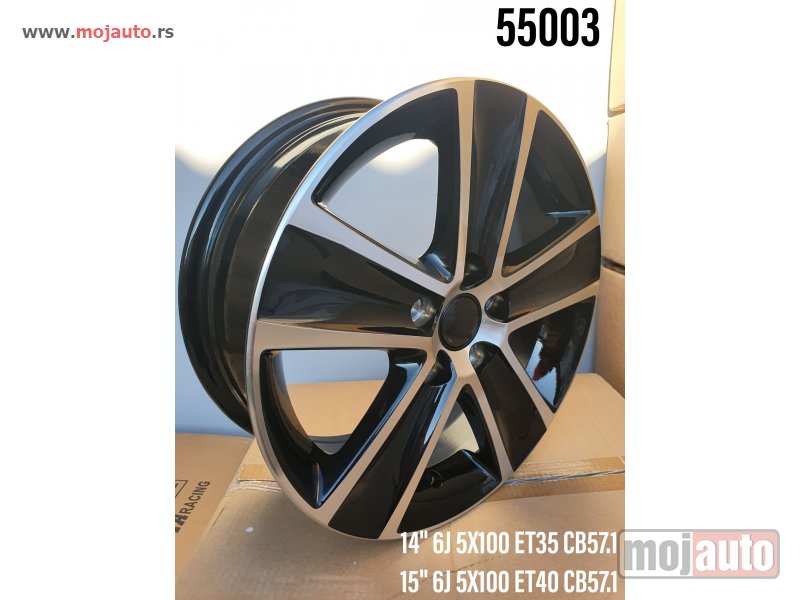 Glavna slika -  15 ALUFELNE 5X100//6JOTA/ET 40/CB 57,1.  MODEL.55003.  ODGOVARA ZA:VWE,SEAT,SKODU. - MojAuto