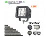 Slika 1 -  LED FAR 8CM X 7,5CM 12W RADNI FAR WORKING LIGHT RADNO SVETLO DZIP KVAD PROGRAM - MojAuto