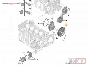 Glavna slika -  Peugeot remenic vodene pumpe207,208,308 NOVO - MojAuto