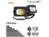 Slika 1 -  Led far radni far 7cm x 6cm 30w 12v-24v radno svetlo - MojAuto