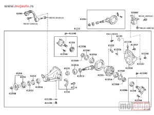 Glavna slika -  Toyota Rav4 2.0D Nosac Zadnjeg Diferencijala 00-05,NOVO - MojAuto