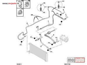 Glavna slika -  Citroen C5 1.6HDI Crevo Kompresora Klime 04-08, NOVO - MojAuto