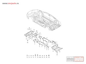 Glavna slika -  Audi A8 Zastita Poda Prednja Levo 09-13, NOVO - MojAuto