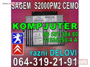 Glavna slika -  KOMPJUTER SAGEM S2000PM2 CEMO Pežo Citroen 96 587 384 80 Peugeot - MojAuto