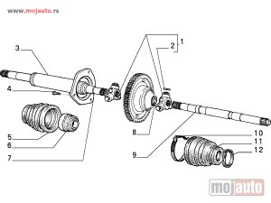 Glavna slika -  Fiat Panda Krst Poluosovine 91-03,NOVO - MojAuto