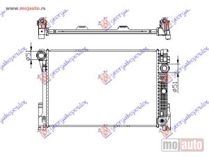 NOVI: delovi  HLADNJAK MOTORA 1.8/2.5/3.0i 16V 24V (AUTO) (64x43) Mercedes c class (w204) 07-11 -dostupno