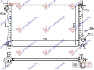 NOVI: delovi  HLADNJAK MOTORA 1.4/1.6/1.8 (+/-AC) (60x35.8) Ford focus 98-04 -dostupno