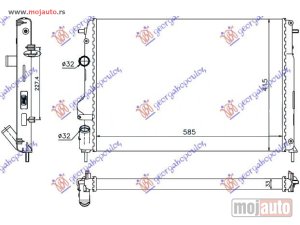 NOVI: delovi  HLADNJAK MOTORA 1.6 BENZIN / 1.5 DCI (+AC) (58.5x41.5x34) Dacia sandero 08-12 -dostupno