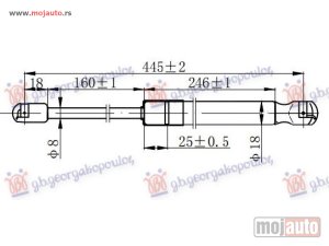 Glavna slika -  AMORTIZER GEPEK VRATA (440L-420N) Fiat sedici 07- -dostupno - MojAuto