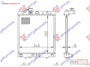 Glavna slika -  HLADNJAK MOTORA 1.0/1.3/1.4CC 16V (+/-AC) (38x36.8) Nissan micra (k11) 00-02 -nedostupno - MojAuto