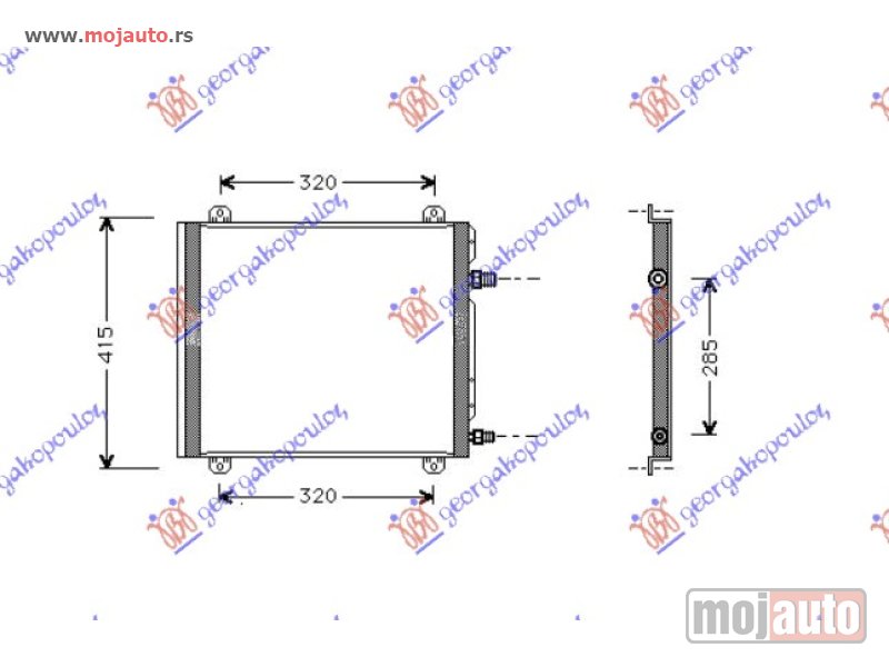 Glavna slika -  HLADNJAK KLIME (38x39) Renault twingo 00-07 -nedostupno - MojAuto