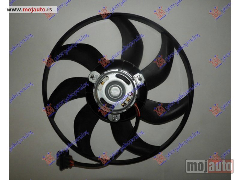 Glavna slika -  VENTILATOR HLADNJAKA (MOTOR+ELISA) (90W) (390mm) (3 PIN) (TEMIC TIP) Vw polo 02-05 -dostupno - MojAuto