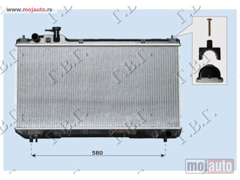 Glavna slika -  HLADNJAK MOTORA 2.0I 16V (+/-AC) (35x69.3) Toyota rav 4 (xa10) 98-00 -dostupno - MojAuto