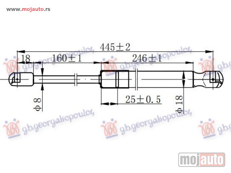 Glavna slika -  AMORTIZER GEPEK VRATA (440L-420N) Fiat sedici 07- -dostupno - MojAuto