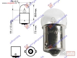 NOVI: delovi  SIJALICA 12V 5W BA15s Lampe/xenon -dostupno