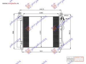 Glavna slika -  HLADNJAK KLIME BENZIN/DIZEL (39.6x34) Kia picanto 08-11 -dostupno - MojAuto