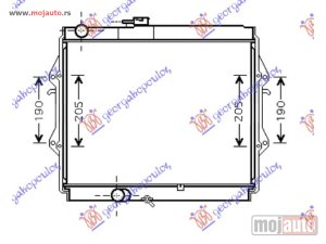 NOVI: delovi  HLADNJAK MOTORA 2.4D (45x52.5x2.7) Toyota hi-lux (ln 145) 2wd 98-01 -dostupno