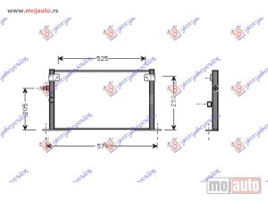 Glavna slika -  HLADNJAK KLIME 2.0/2.4cc DIZEL (52x30) Toyota hi-lux (ln 150/170) 4wd 98-01 -dostupno - MojAuto