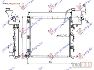 NOVI: delovi  HLADNJAK MOTORA BENZIN/DIZEL (MAN) (-AC) (57x56) (MAHLE BEHR PREMIUM LINE) Mercedes vito (w638) 96-04 -dostupno