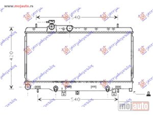 NOVI: delovi  HLADNJAK MOTORA 1.6/2.0/2.5 BENZIN (AUTO) (+/-AC) (340x692x16) Subaru impreza 01-08 -dostupno