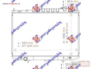 NOVI: delovi  HLADNJAK MOTORA DIZEL (+/-AC) (71x45) Nissan p/u (d22) 2wd-4wd 98-01 -dostupno