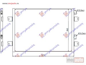 Glavna slika -  HLADNJAK KLIME BENZIN/DIZEL (52.8x39.3) Renault megane sdn 99-02 -dostupno - MojAuto