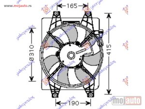 Glavna slika -  VENTILATOR KLIME KOMPLET (BENZIN/DIZEL) (MAN/AUTO) Hyundai accent sdn 99-02 -dostupno - MojAuto