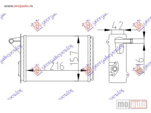 NOVI: delovi  GREJAC KABINE (M) (+/-AC) 216x157 (BEZ PREKIDACA) Fiat fiorino 97-99 -dostupno