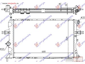 NOVI: delovi  HLADNJAK MOTORA 2.0/2.2 BENZIN / 2.0/2.2 TD DIZEL (600x370) Opel zafira 99-05 -nedostupno