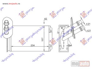 NOVI: delovi  GREJAC KABINE (M) (+/-AC) (234x157) Skoda octavia 4 97-10 -dostupno