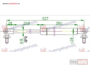 NOVI: delovi  AMORTIZER GEPEK VRATA (527L-450N) Skoda felicia 98-01 -dostupno