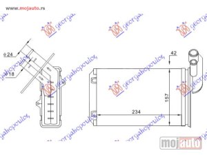 NOVI: delovi  GREJAC KABINE (M) (+/-AC) (234x157) Renault clio 96-98 -dostupno