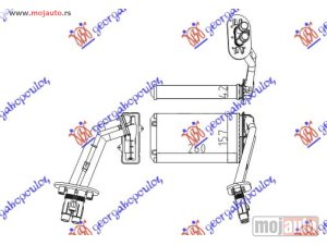 NOVI: delovi  GREJAC KABINE (M) (260x157x42) (TIP VALEO) Renault laguna 98-00 -dostupno