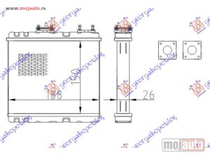 Glavna slika -  GREJAC KABINE (B) (+/-AC) (150x188) (BEZ CEVI I PREKIDACA) Nissan almera (n15) sdn 98-00 -nedostupno - MojAuto