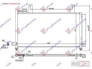 NOVI: delovi  HLADNJAK KLIME 2.0 JTD (63x31.5x16) Fiat sedici 07- -dostupno