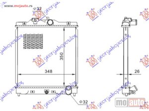 Glavna slika -  HLADNJAK MOTORA 1.6 VTEC 150 PS (35x35x27) Honda civic l/b 96-99 -dostupno - MojAuto