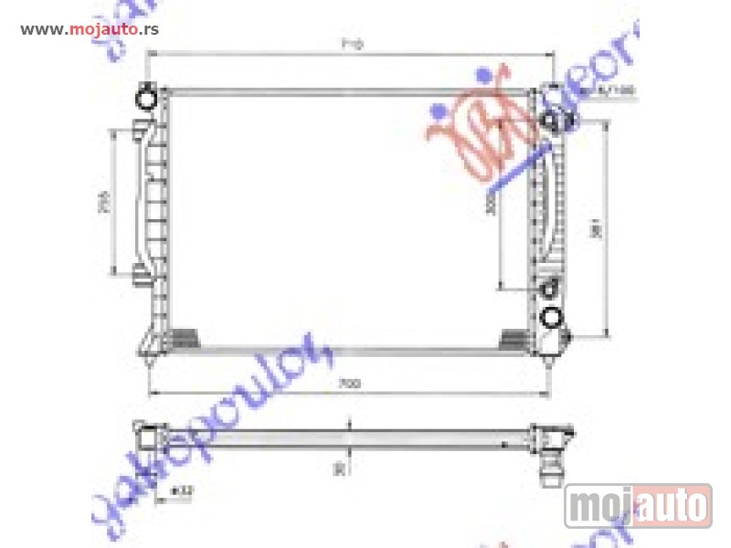 Glavna slika -  HLADNJAK MOTORA (AUTO) (63x45x30) Audi a6 97-04 -dostupno - MojAuto