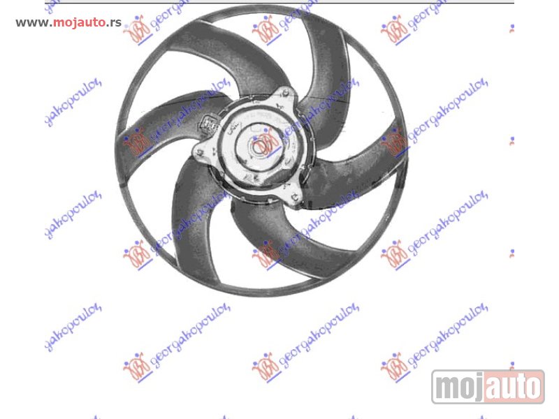 Glavna slika -  VENTILATOR (MOTOR+ELISA) BENZIN/DIZEL (340mm) Peugeot 406 coupe 96-05 -nedostupno - MojAuto