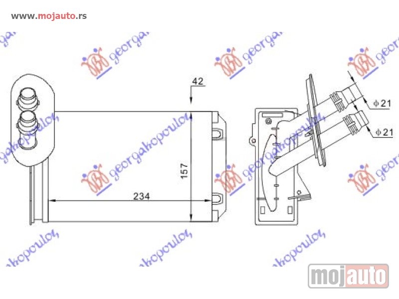 Glavna slika -  GREJAC KABINE (M) (+/-AC) (234x157) Vw new beetle 98-11 -dostupno - MojAuto