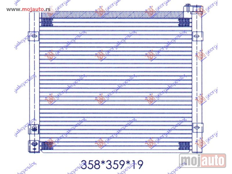 Glavna slika -  HLADNJAK KLIME BENZIN (33x36.5x16) Honda civic l/b 96-99 -dostupno - MojAuto