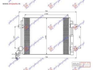 NOVI: delovi  HLADNJAK KLIME 1.4 Tsi/2.0 TFSi BENZIN - 2.0 TDi DIZEL (540x450x16) Vw tiguan 11-16 -dostupno