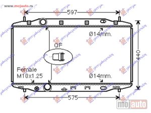 Glavna slika -  HLADNJAK MOTORA 2.2i-DTEC DIZEL (MAN) (375x710x28) Honda civic h/b-l/b 12-16 -dostupno - MojAuto