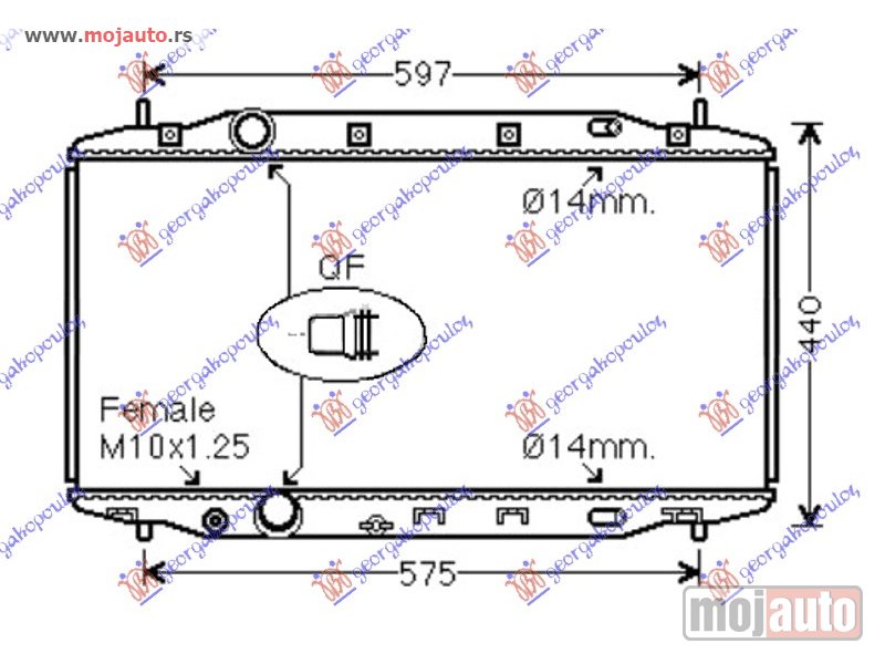 Glavna slika -  HLADNJAK MOTORA 2.2i-DTEC DIZEL (MAN) (375x710x28) Honda civic h/b-l/b 12-16 -dostupno - MojAuto