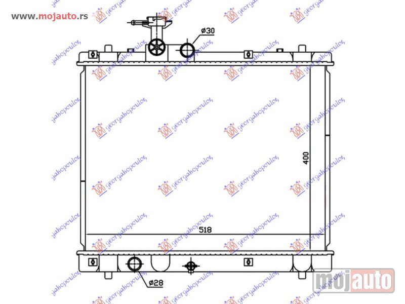 Glavna slika -  HLADNJAK MOTORA 1.2 BENZIN (MAN) (40x54x16) (MADJARSKA) Suzuki swift h/b 11-14 -dostupno - MojAuto