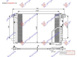 NOVI: delovi  HLADNJAK KLIME BENZIN/DIZEL (61x42x1.6) Mercedes glk (x204) 08-12 -dostupno