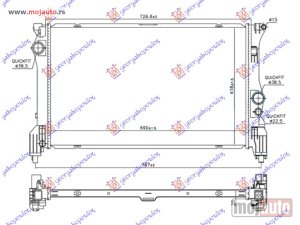 Glavna slika -  HLADNJAK MOTORA 2.2 (114/116/119 CDI/BLUETEC) (690x418x26) (NOSACI DOLE) Mercedes vito (w447) 15- -nedostupno - MojAuto